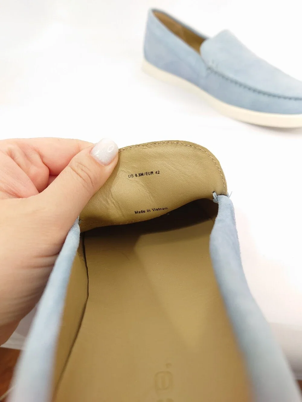 Vince Men's Light Blue Suede Slip On Loafers Size 8.5